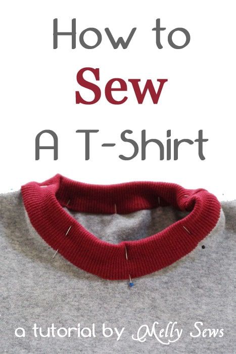 How to Sew a T-shirt - Melly Sews Serger Tips, T Shirt Tutorial, Melly Sews, Serger Sewing, Shirt Tutorial, Sew Zipper, Beginner Sewing Projects Easy, Tshirt Pattern, Sewing Lessons