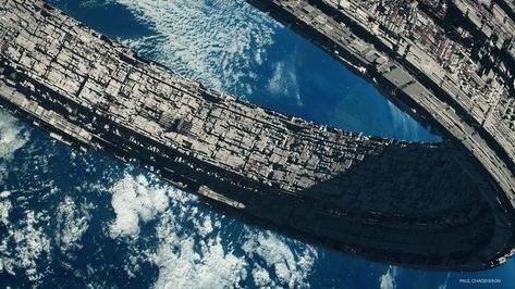 ArtStation - Space station | ring, Paul Chadeisson Paul Chadeisson, Daglig Motivation, Space Colony, Sci Fi Landscape, Space Ships Concept, Science Fiction Artwork, Space Ship Concept Art, Sci Fi Environment, Starship Design