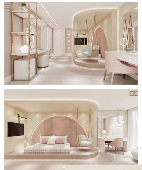 Kids Beds For Girls Dream Bedrooms, Girl Bedroom Designs Teenagers Modern, Giant Bedroom, Ts4 Bedroom, Luxury Kids Bedroom, Modern Luxury Bedroom, Kids Interior Room, Girl Bedroom Designs, Bedroom Decor Design