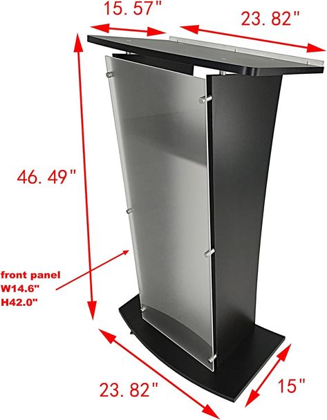 Amazon.com : Acrylic Church Podium Pulpit Debate Conference Lectern Plexiglass Lucite Black Wood Shelf Cup Holder on Wheels 1803-5-BLACK : Office Products Dice Design, Podium Design, Bathroom Furniture Modern, Church Furniture, Church Design, Furniture Modern, Wood Shelf, Office Products, Wood Shelves