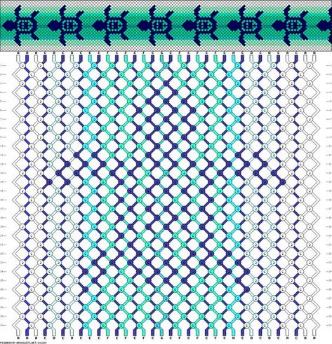 Pattern #102169 - friendship-bracelets.net Turtle Friendship Bracelet, Friendship Bracelet Knots, Chevron Friendship Bracelets, Cool Friendship Bracelets, Diy Bracelets With String, Making Friendship Bracelets, String Bracelet Patterns, Friendship Bracelet Patterns Easy, Yarn Bracelets