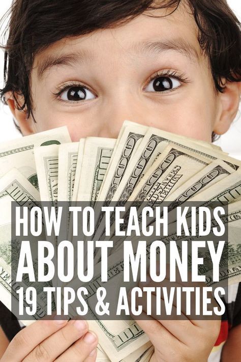 Money Activities for Kids | If you want to know how to teach kids about money at home or in the classroom, this collection of teaching tips and fun life skills games and lesson plans will NOT disappoint. Suitable for kids in kindergarten and beyond, we’re sharing 19 tips and activities for parents and teachers, as well as our favorite budget-friendly games and toys to turn your child into a financial superstar. #moneyactivities #teachkidsaboutmoney #financialliteracy Money Activities For Kids, Teaching Kids Money Management, Teaching Kids Money, Kids Money Management, Teaching Money, Money Activities, Money Lessons, Money Skills, How To Teach Kids