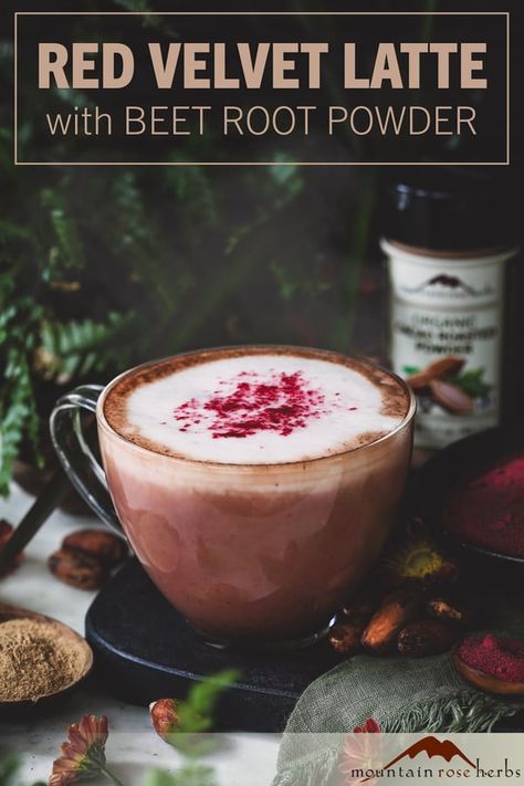 Forest Recipes, Red Velvet Latte, Beet Powder, Beet Root Powder, Beet Root, Mountain Rose Herbs, Artificial Food, Herbal Drinks, Beetroot Powder