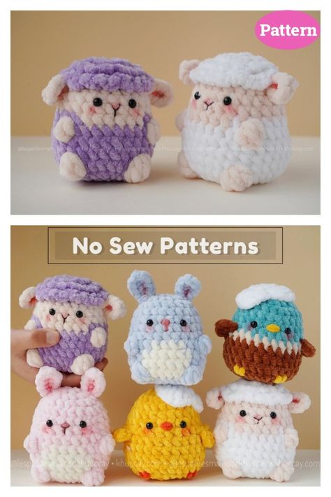 6 Sheep Easter Egg Crochet Patterns Crochet Sheep Amigurumi, Egg Crochet Pattern Free, Sheep Crochet Pattern Free, Easter Egg Animals, Sheep Amigurumi Free Pattern, Crochet Sheep Free Pattern, Crochet Sheep Pattern, Easter Egg Crochet, Sheep Crochet Pattern