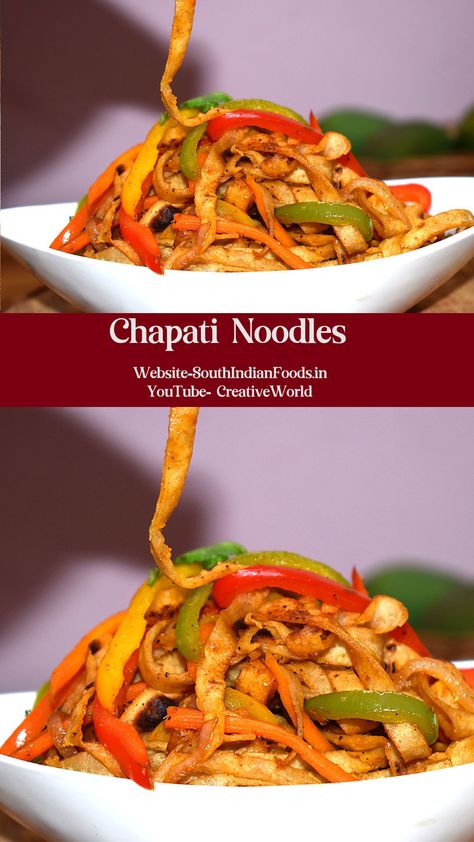 #creativeworld #creativeworldrecipes #indianfood #tamilnaducuisine #indianrecipestamil #southindianfood #southindianrecipes #tamilnadurecipes #10minrecipes #kongunadurecipes #breakfastideas #breakfast #breakfastrecipe #dinnerideas #dinnerrecipe #chapatirecipes #chapathinoodles #chapatinoodles #weightlossrecipes Leftover Chapati Recipe, Chapathi Recipe, Chapati Recipes, Quick Cooking Recipes, Instant Breakfast, Chapati, World Recipes, Quick Cooking, Indian Recipes