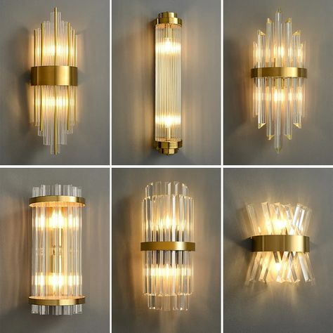 Hotel Foyer, Living Room Hall, Bedside Wall Lights, Wall Lamps Living Room, Crystal Wall Sconces, Foyer Lighting, White Light Bulbs, Bedside Lighting, Crystal Wall