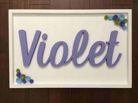 Baby name signs are a great addition to any nursery! Signs are also popular for use in maternity and newborn photography, decor at baby showers and birthdays and of course make unique personalized gifts. This listing is for the LARGE sign size Signs and letters are made from wood hand Violet Name, Cricut Wood, Name Calligraphy, Funny Lockscreen, Wood Name Sign, Wood Names, Large Sign, Photography Decor, Nyc Life