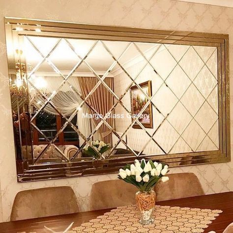 Cermin Dinding Bevel dengan Frame Cermin Brown MG 065009 Wall Mirror Decor Living Room, Mirrored Walls, Mirror Decor Living Room, Hall Mirrors, Mirror Wall Bedroom, Mirrored Wall, Mirror Design Wall, Room Partition Designs, Mirror Design