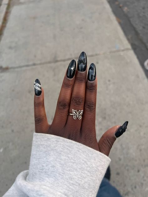 #nails #fallnails #grunge Nails Grunge 90s, Edgy Nails Acrylic, Edgy Nails Acrylic Grunge, Simple Grunge Nails, Edgy Nails, Grunge Nails, Nails Acrylic, Acrylic Nails, Nails