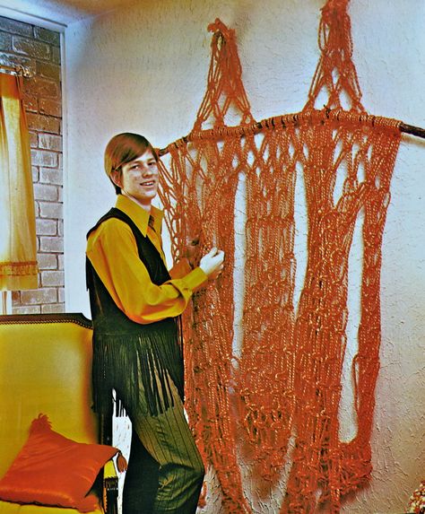 70's At The West Point School Of Macrame. 1970s Decor, Bad Fashion, Flower Moon, Craft Books, Station Wagons, Vintage Memory, Vintage Crafts, Activity Book, Mellow Yellow