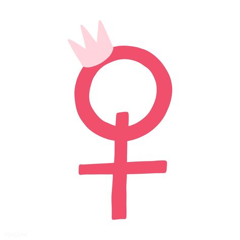 Pink female gender symbol vector | free image by rawpixel.com / Aum Female Gender Symbol, Women Symbol, Female Sign, Sign Aesthetic, Female Symbol, Girl Power, A Woman, Crown, Pink