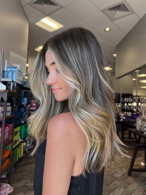 Blonde balayage. Neutral blonde. Lived in blonde. Low Maintenance Blonde For Brunettes, Root Smudge Blonde Balayage, Lived In Blonde Dark Roots, Low Maintenance Blonde Hair Balayage, Low Maintenance Blonde Balayage, Neutral Blonde Balayage, Lived In Blonde Balayage, Lived In Balayage, Root Smudge Blonde