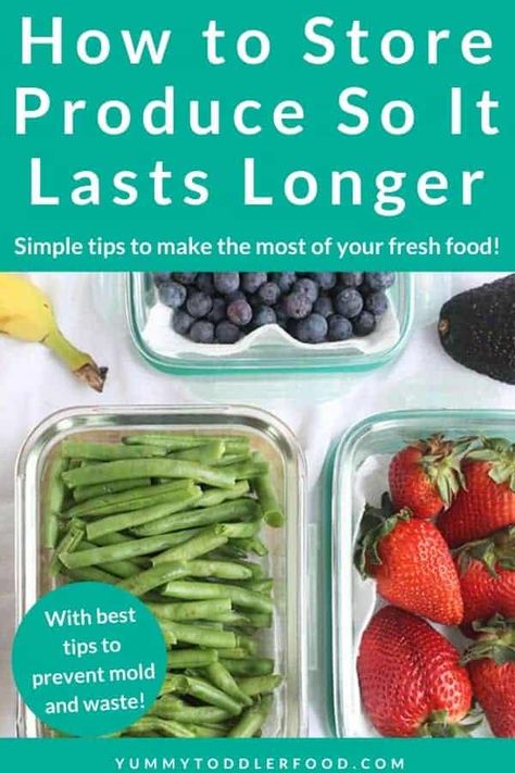 Make the most of the produce you buy—and reduce food waste and maximize your food budget—with these easy tips to make your produce last longer. #howtostoreproduce #groceries #foodstorage Store Produce, Prevent Food Waste, How To Store Potatoes, Food Budget, Fruit And Vegetable Storage, Hidden Veggies, Kid Food, How To Store, Reduce Food Waste