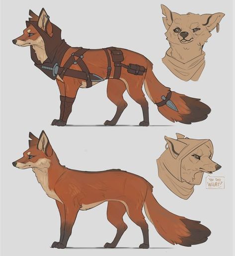 Wolf Companion Dnd, Feral Character Design, Fox Reference Drawing, Fox Character Art, Kitsune Dnd, Kitsune Drawing, Fox Character Design, Animal Character Design, Fox Character