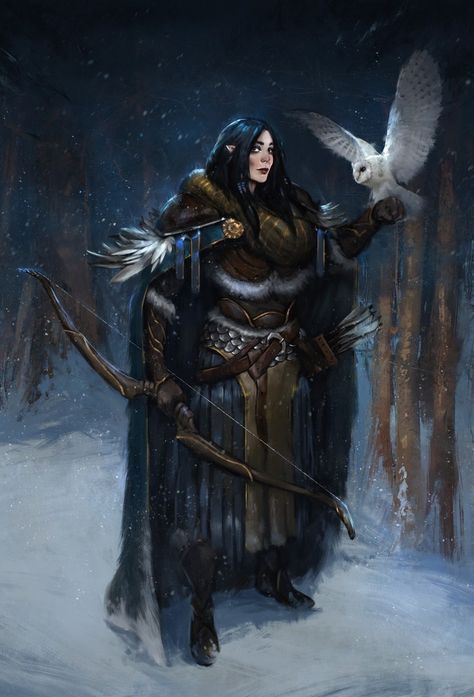 ArtStation - Daiya, Uros Sljivic Elf Ranger, Winter Girl, Concept Artist, Skyfall, Fantasy Armor, Wow Art, Fantasy Warrior, Fantasy Rpg, Fantasy Inspiration