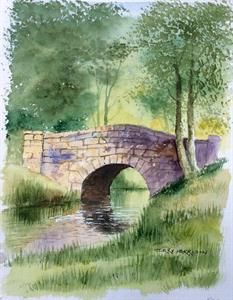 Terry Harrison, Bridge Drawing, Bridge Painting, Bridge Art, Watercolor Paintings For Beginners, Painting Snow, Stone Bridge, Watercolor Paintings Easy, Landscape Art Painting