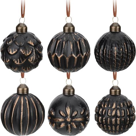 Amazon.com: Kathfly 6 Pcs Farmhouse Ball Ornaments Distressed Metal Glass Ball Vintage Style Christmas Balls Retro Christmas Ornaments Glass Ornaments for Christmas Tree (Grey) : Home & Kitchen Retro Christmas Ornaments, Holiday Wedding Decor, Ornaments For Christmas Tree, Farmhouse Christmas Ornaments, Vintage Style Christmas, Farmhouse Ornaments, Retro Farmhouse, Ornaments For Christmas, Xmas Tree Decorations