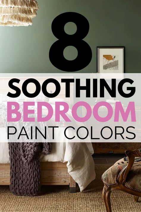 A calming and soothing bedroom environment has become more important than ever. Second, only to minimalizing clutter, choosing a soothing bedroom paint color is key to creating a retreat within your home. #bedroompaintcolors #soothingbedroompaintcolors #bedroomdecor #bedroomideas #bedroomdesginideas #homedecor #decor Small Bedroom Colours, Calming Paint Colors, Soothing Bedroom, Bedroom Paint Colors Master, Bedroom Color Combination, Accent Wall Colors, Tranquil Bedroom, Calming Bedroom, Bedroom Wall Paint