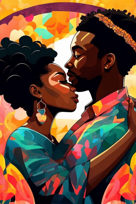 African American Couples Art, African Couple Art, Black Art Couples, Couple Wall Art, African American Couples, Couples Wall Art, African Art Paintings, Black Couple, African People