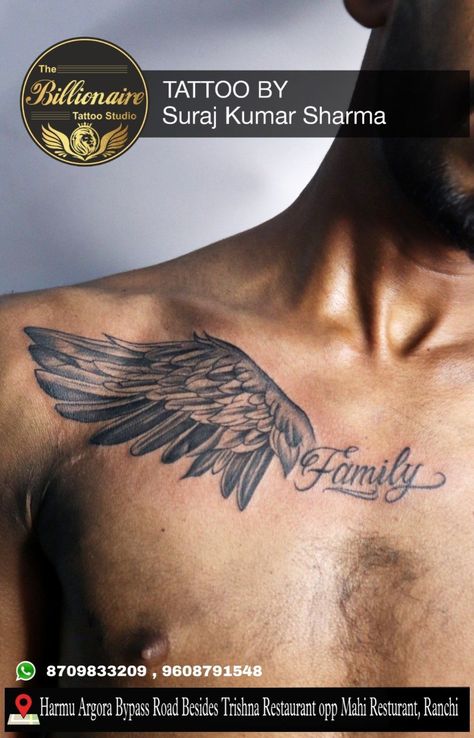 Chest Name Cover Up Tattoos, Chest Tattoo Men Ideas Simple, Male Chest Tattoos Ideas Men, Medium Chest Tattoo Men, Male Collar Bone Tattoo, Men's Chest Tattoo Ideas, Small Chest Tattoo Men, Billionaire Tattoo, Half Chest Tattoo Men Ideas