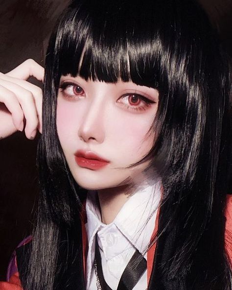 chi7 on Instagram: "🐍 #yumekojabami #kakegurui" Yumeko Jabami Makeup, Anime Hairstyles Female Real Life, Cute Anime Outfits, Kakegurui Yumeko, Kakegurui Cosplay, Anime Kakegurui, Anime Cosplay Ideas, Scorpio Zodiac Facts, Cosplay Boy