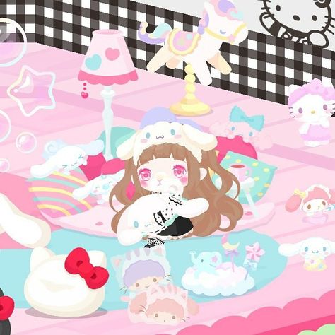 Sanrio Game, Hello Sweet Days, Sweet Days, Sweetest Day, Sanrio Characters, Van, Anime, Art