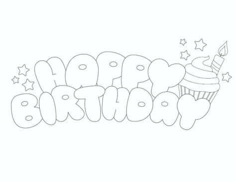 Happy Birthday Bubble Letters (3 Styles) - Freebie Finding Mom What To Draw For Someone Birthday, Bubble Letter Happy Birthday, Birthday Drawing Sketch, Cute Happy Birthday Cards For Mom, Happy Birthday Letters Design, Happy Birthday Bubble Writing, Diy Birthday Letter Ideas, Happy Birthday Card Ideas Diy, Moms Birthday Drawing