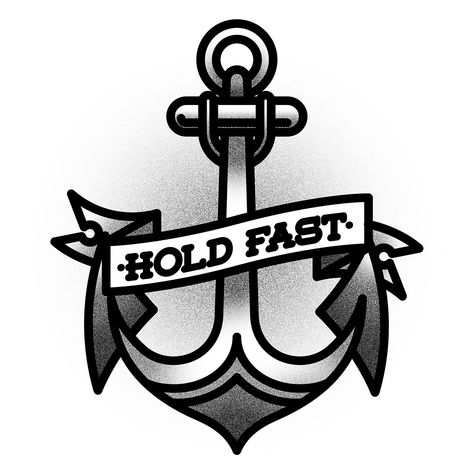 Hold Fast Tattoo, Traditional Anchor Tattoo, Traditional Sailor Tattoos, Sailing Tattoo, Alas Tattoo, Navy Tattoos, Vector Tattoo, Dragon Tattoo Back Piece, Traditional Tattoo Old School