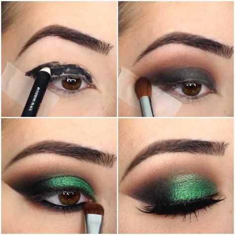 (paid link) The Best Makeup Products for Green Eyes Makeup Verde, Green Dress Makeup, Arabic Eye Makeup, Green Eyeshadow Look, Party Eye Makeup, Green Smokey Eye, Hazel Eye Makeup, Prom Eye Makeup, Makeup Tutorial Eyeshadow