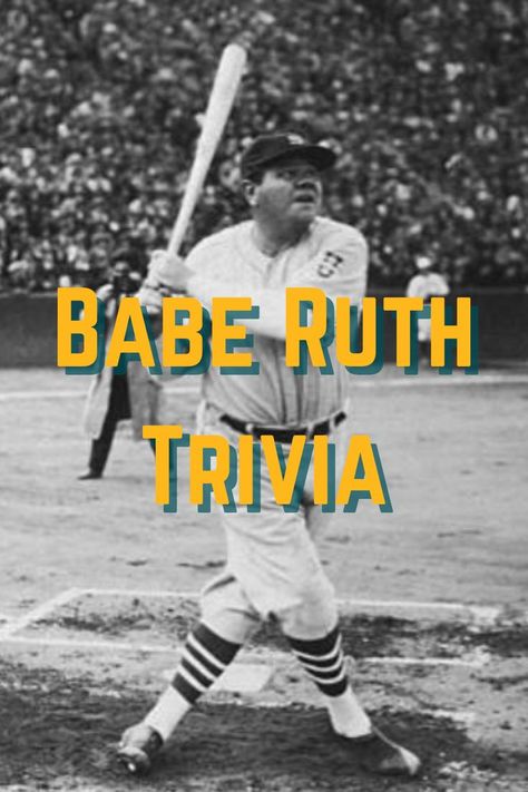 Considered by many to be the best player in baseball history, Babe Ruth had a legendary career full of unparalleled accomplishments. #trivia #baberuth #baseball #baseballtrivia Babe Ruth Costume, Baseball Trivia, Disney Princess Stories, Princess Stories, Babe Ruth, Trivia Questions, Best Player, Last Call, Be The Best