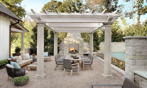 Athens Stables – Ryan Street Architects Farmhouse Outdoor Furniture, White Pergola, Farmhouse Patio, Cheap Pergola, Patio Pergola, Pergola Design, Pergola Ideas, Best Outdoor Furniture, Outdoor Gazebos