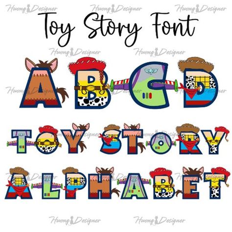 Toy Story Letters Alphabet, Disney Alphabet Letters, Disney Princess Letter, Handlettering Alphabet, Toy Story Font, Font Doodle, Alphabet Disney, Hand Lettering Alphabet Fonts, Disney Letters