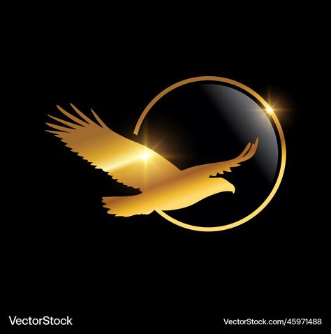 Eagle Icon, Black Background With Gold, Falcon Logo, Rs Logo, Eagle Flying, Royal Logo, Victoria Secret Angel, Flying Eagle, Hair Straighteners Flat Irons