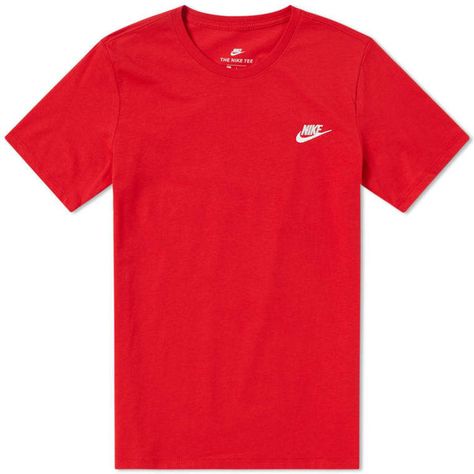 Nike Club Embroidered Futura Tee ($19) ❤ liked on Polyvore featuring tops, t-shirts, crewneck tee, red t shirt, ribbed t shirt, nike t shirt and nike tee Nike Clothes Mens, Boys Designer Clothes, Thrifted Outfits, Nike T, Red Tee, Red Nike, Red T Shirt, Nike Tshirt, Nike Tees