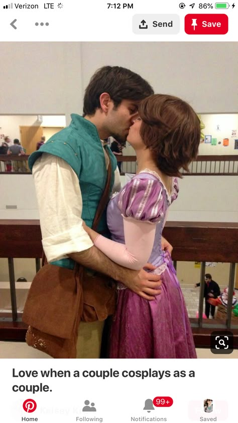 Sorority Halloween Costumes, Disney Character Cosplay, Disney Cosplay Ideas, Halloween Customs, Cosplay Couple, Disney Characters Costumes, Couples Cosplay, Couple Cosplay, Rapunzel Costume