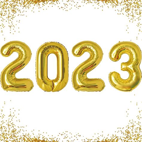 Party Graduation Decorations, 2023 Balloons, Birthday Calendar Board, Gold 2023, Stencils For Kids, Face Paint Kit, 2023 Number, Decorations Balloons, Prom Theme