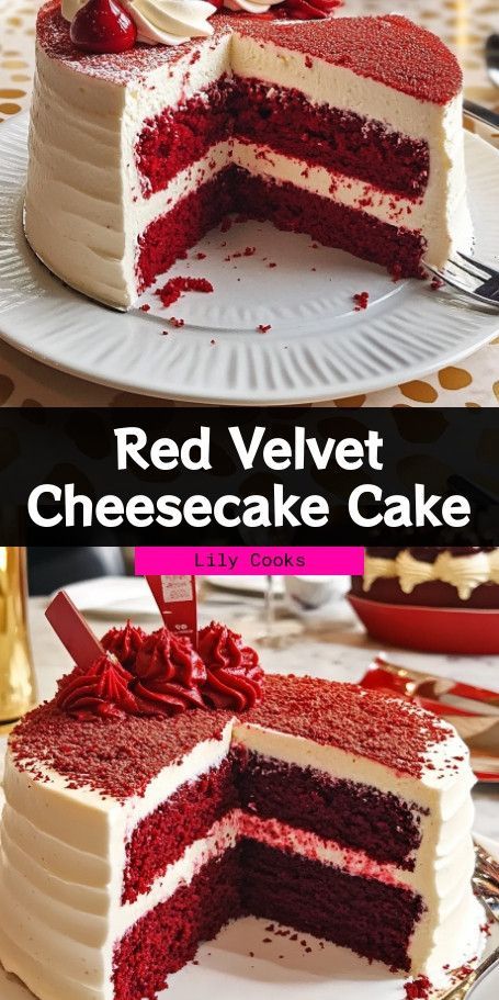 Red Velvet Doberge Cake with Cheesecake Custard - Celebrate with this Southern Classic Enjoy the perfect blend of red velvet cake and creamy cheesecake custard in this show-stopping Southern dessert. Perfect for special occasions, this layered cake is a sweet finale everyone will love! #RedVelvetDoberge #CheesecakeCustard #CelebrationCake Cheesecake Custard, Doberge Cake, Southern Red Velvet Cake, Red Velvet Cheesecake Cake, Red Velvet Cheesecake Brownies, Cheesecake Cake Recipes, Red Velvet Desserts, Vanilla Bean Cheesecake, Velvet Cake Recipes