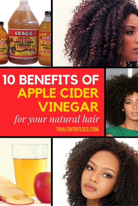 10 Benefits Of Apple Cider Vinegar For Your Natural Hair Vinegar For Hair, Apple Cider Vinegar For Hair, Benefits Of Apple Cider Vinegar, Benefits Of Apple Cider, Benefits Of Apple, Cabello Afro Natural, Apple Cider Vinegar Benefits, Hair Growth Secrets, Apple Cider Benefits