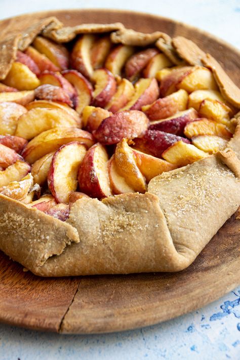 Nectarine Galette, Nectarine Recipes, Peach Galette, Rustic Dessert, Peach Dessert, Galette Recipe, Peach Recipes, Peach Desserts, Peach Pie