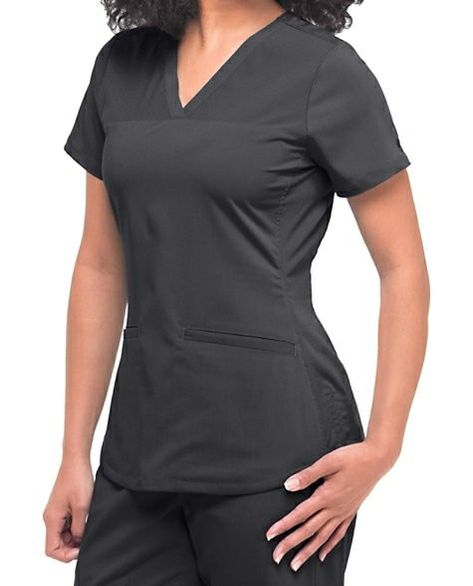 Perforated Panel, Scrub Style, Crossover Top, Healing Hands, Nurse Uniform, Jordan 2, Purple Label, Medical Scrubs, Tops Black