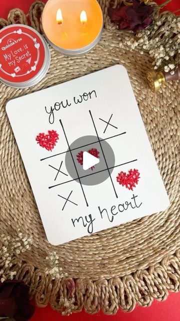 QuinnsArte by Quinal Malara on Instagram: "You won my Heart♥️" You Won My Heart Card, You Won My Heart, Heart Card, Win My Heart, January 27, Heart Cards, Creative Cards, My Heart, Valentines