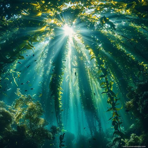 "Underwater Sunlit Forest: A #serene underwater realm illuminated by #sunlight piercing through a #canopy of lush, aquatic foliage. #underwater #forest #serenity #aquatic #aiart #aiphoto #stockcake ⬇️ Download and 📝 Prompt 👉 https://stockcake.com/i/underwater-sunlit-forest_614279_851849" Underwater Cathedral, Underwater Reference, Underwater Lake, Underwater Forest, Underwater Realm, Sunlit Forest, Digital Architecture, Kelp Forest, Oc Design