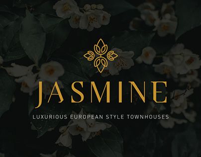 Jasmine Logo Design, Asian Modern House, Jasmine Flower Illustration, Jasmine Flower Logo Design, Jasmine Flower Symbolism, Jasmine Flower Jewelry, Jasmine Modern Art, Logo Reference, Tea Logo