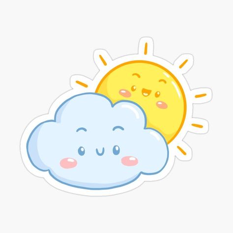 cloud, blue, sun, yellow, sunshine, bright, partly cloudy, smile, cute, adorable, sweet, kawaii, face, blushing, happy, soft, summer, character, weather, kids, children, cartoon, japanese, pastel colors, nori the cloud, nicoleta colesnic, nicoletadesigns Ig Stickers, Kawaii Cloud, Sun Sticker, English Project, Cute Cloud, English Projects, Cloud Stickers, Sun And Clouds, Star Cloud