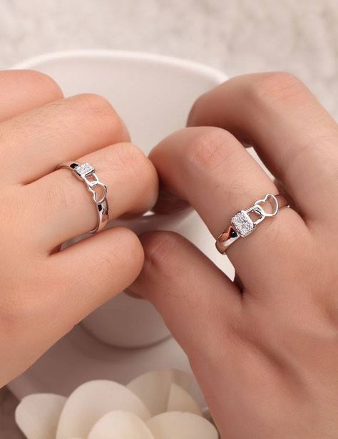 Silver Couple Rings Love, Couple Ring Infinity, Copul Rings Design, Silver Couple Ring Design, Couple Rings Design Unique, Simple Gold Wedding Rings, Mens Wedding Rings Platinum, Couple Ring Design, Nose Ring Jewelry