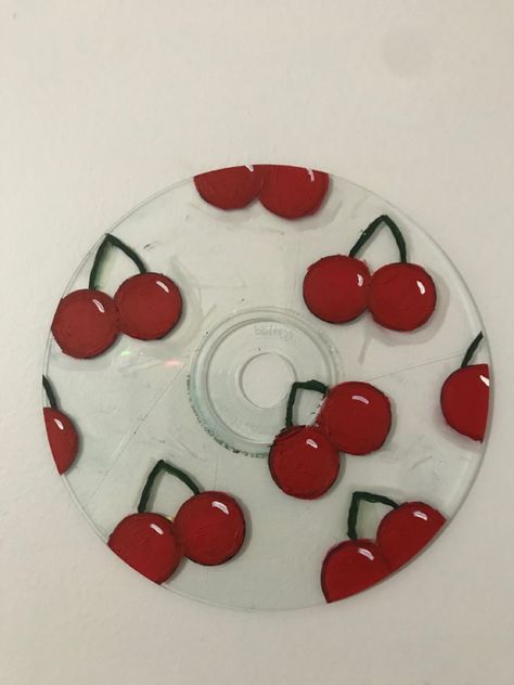 Clear Cd Painting Ideas, Disk Art, Cd Painting Ideas, Cd Idea, Vinyl Art Paint, Cd Painting, Cd Diy, Clay Rings, Cd Crafts