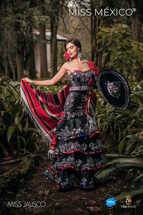 Mariachi Dress For Women, Mexico National Costume, Mariachi Dress, Mexican Photoshoot, Mariachi Outfit, Outfit Mexicano, Mexican Clothes, Dress For 15, Miss Mexico