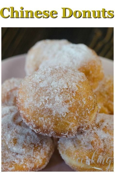 This Homemade Chinese Donut recipe is exactly like the ones you get from the Chinese buffet dessert table but made from scratch. #chinesefoodrecipes #recipes #chinese #doughnutrecipe #desserts #dessertfoodrecipes #easy #buffet  #homemade #mooreorlesscooking Chinese Doughnuts Recipe, Chinese Sugar Donuts Recipe, Chinese Donut Recipe, Chinese Cookie, Chinese Donut, Chinese Doughnut, Chinese Donuts, Sugar Donuts Recipe, Chinese Dessert Recipes