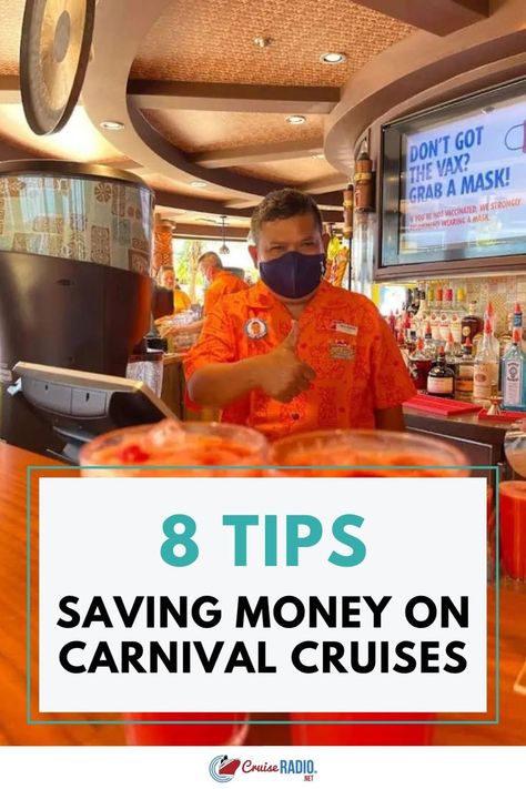 A cruise staff member giving a thumbs-up at a bar, surrounded by colorful drinks and decor. Carnival Cruise Glory, Carnival Cruise Sunshine, Carnival Cruise Tips And Tricks, Carnival Cruise Tips, Carnival Glory, Carnival Cruises, Vacation Planning, Carnival Cruise, Cruise Tips