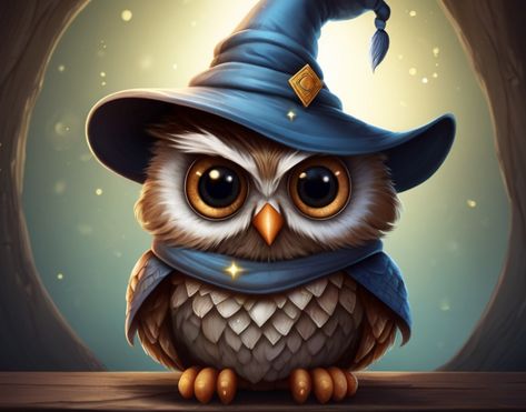 Discover the whimsical world of the grumpy wizard owl, a charming blend of cuteness and sage wisdom. Follow the adventures of this adorable creature as it perches skeptically on gnarled branches, its frown masking a thousand years of knowledge. #GrumpyWizardOwl #CuteOwl #Wisdom #Whimsical #MagicalCreature Owl Wizard, Owl Witch, Sage Wisdom, Whimsical Owl, The Enchanted Forest, Magical Creature, Baby Owl, A Thousand Years, A Fairy Tale